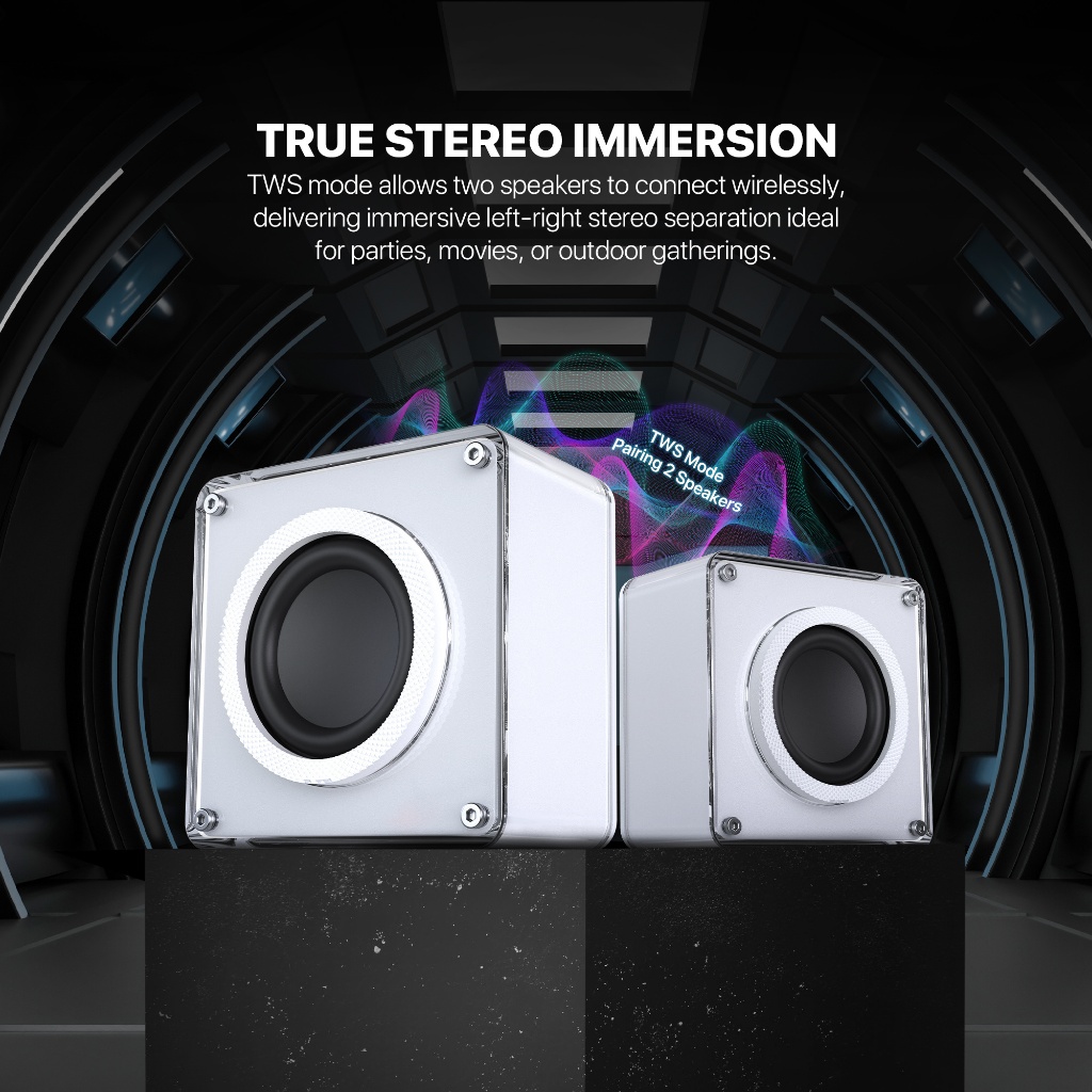 Fantech Nerabox BS152 Portable Wireless Speaker Hi-Fi Audio True Wireless Stereo - Image 3