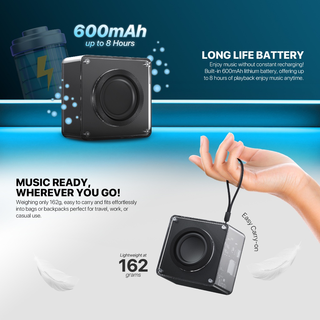 Fantech Nerabox BS152 Portable Wireless Speaker Hi-Fi Audio True Wireless Stereo - Image 4