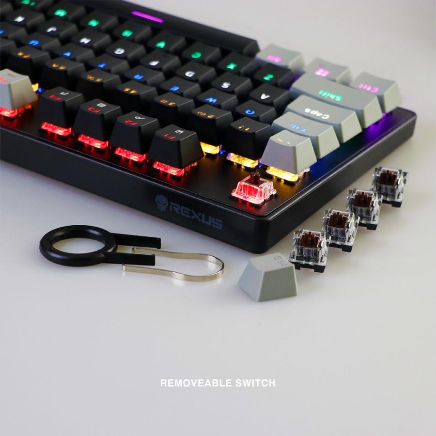 Keyboard Gaming Mechanical Rexus Legionare MX5.2 TKL - Rainbow LED - Image 4