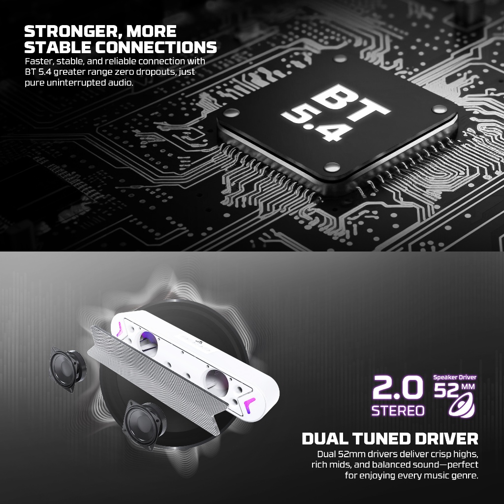 Fantech Groove Bar BS160 Soundbar Gaming BS160 Speaker RGB with Bluetooth 5.2 - Image 4