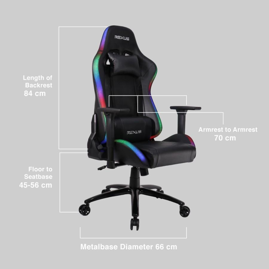 Rexus RGC 103/ RGC103 RGB Gaming Chair - kursi gaming - Image 3