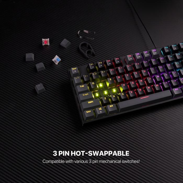 Fantech ATOM MK876 V2 SUMI RGB TKL - 75% Mechanical Gaming Keyboard - Image 4