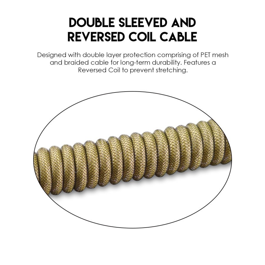 Fantech Aviator AC701 Coiled Cable Type C Mechanical Keyboard - Image 2