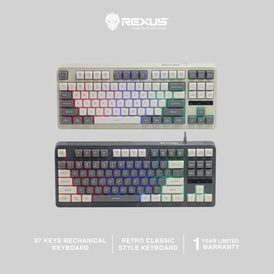 Keyboard Gaming Membrane Rexus Battlefire K87M TKL RGB LED - Image 2