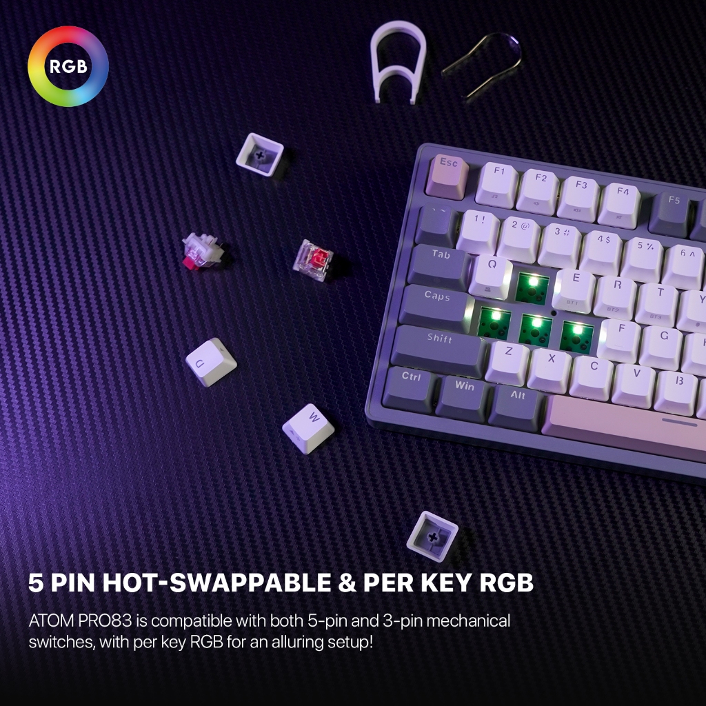 Fantech MK913 ATOM PRO83 RGB Wireless - 75% Mechanical Gaming Keyboard - Image 3