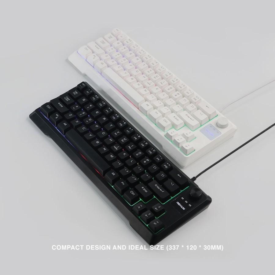 Keyboard Gaming Rexus Battlefire K65M Rainbow LED 60% With Knob Button - Image 2