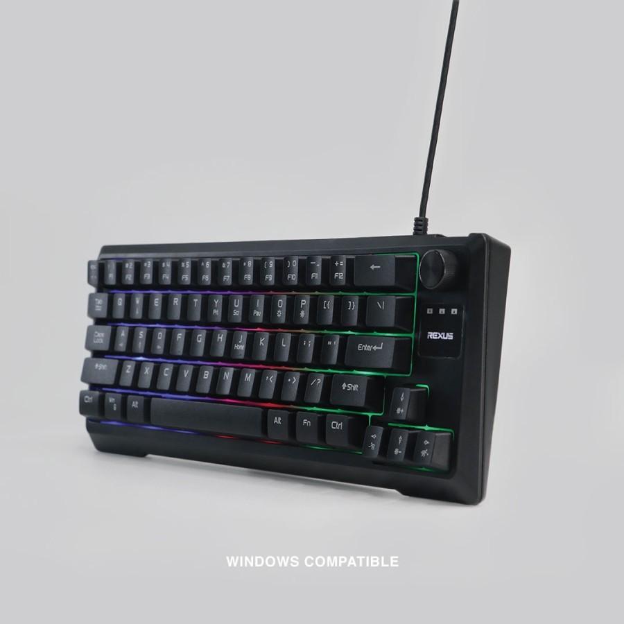 Keyboard Gaming Rexus Battlefire K65M Rainbow LED 60% With Knob Button - Image 5