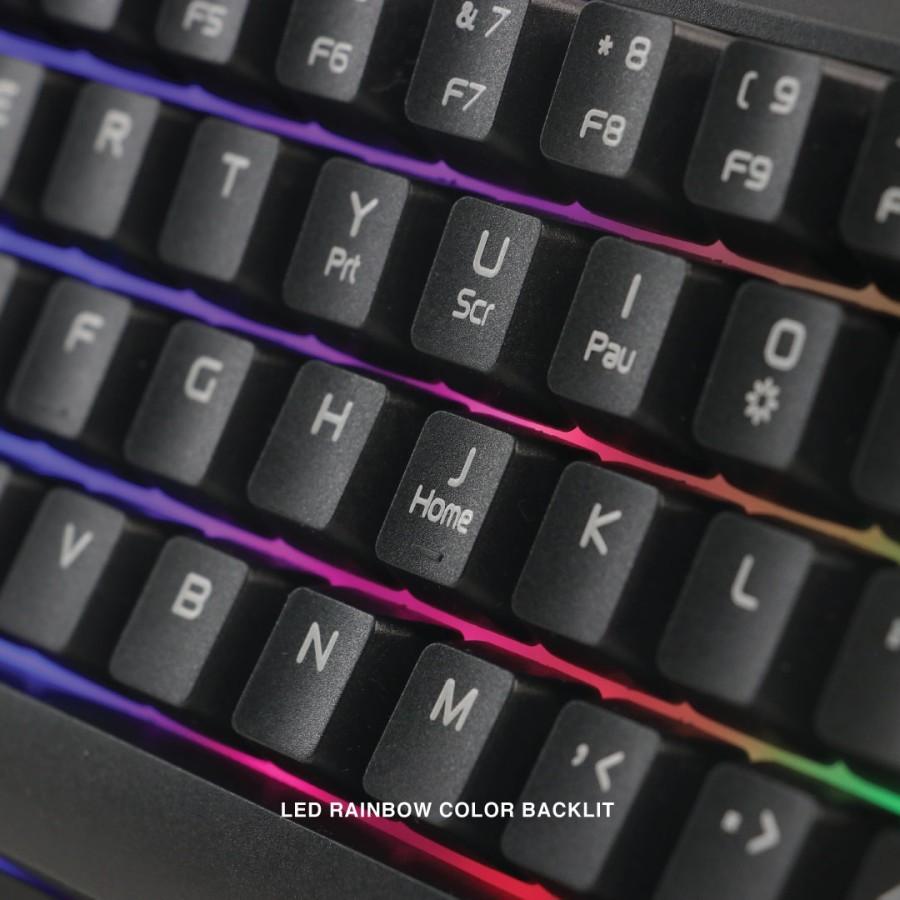 Keyboard Gaming Rexus Battlefire K65M Rainbow LED 60% With Knob Button - Image 6