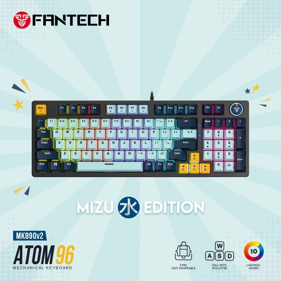 Fantech ATOM96 MK890 V2 Mizu RGB - 95% Mechanical Gaming Keyboard - Image 6