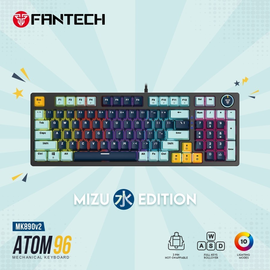 Fantech ATOM96 MK890 V2 Mizu RGB - 95% Mechanical Gaming Keyboard - Image 7