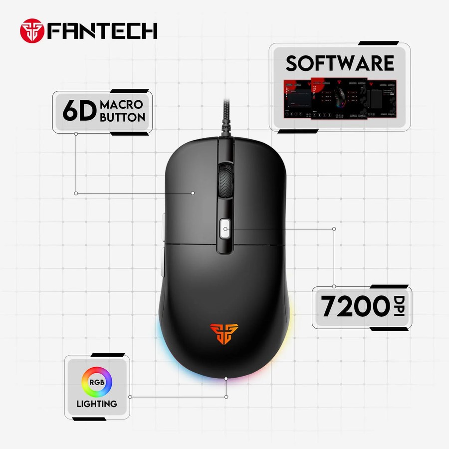 Fantech KANATA VX9S RGB - Wired Macro Gaming Mouse - Image 2