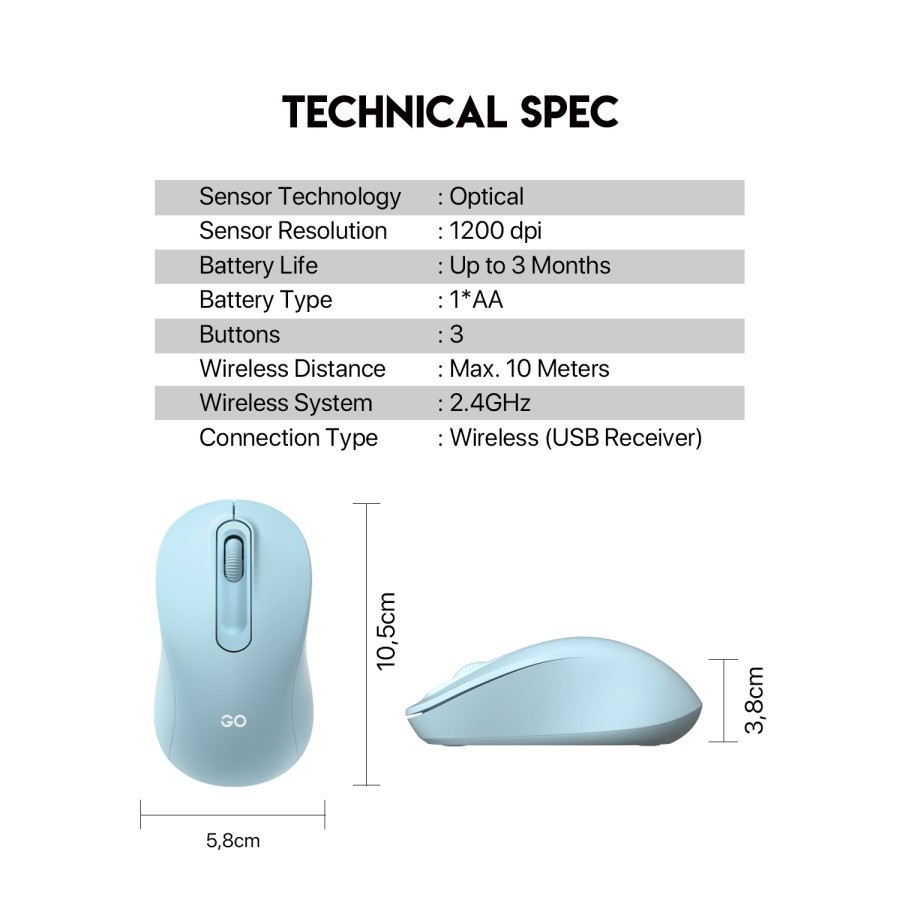 Fantech Office GO W608 - Wireless Mouse - Image 6