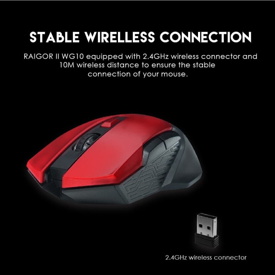 Mouse Gaming Wireless Fantech WG10 Raigor II - Optical Mouse - Image 4
