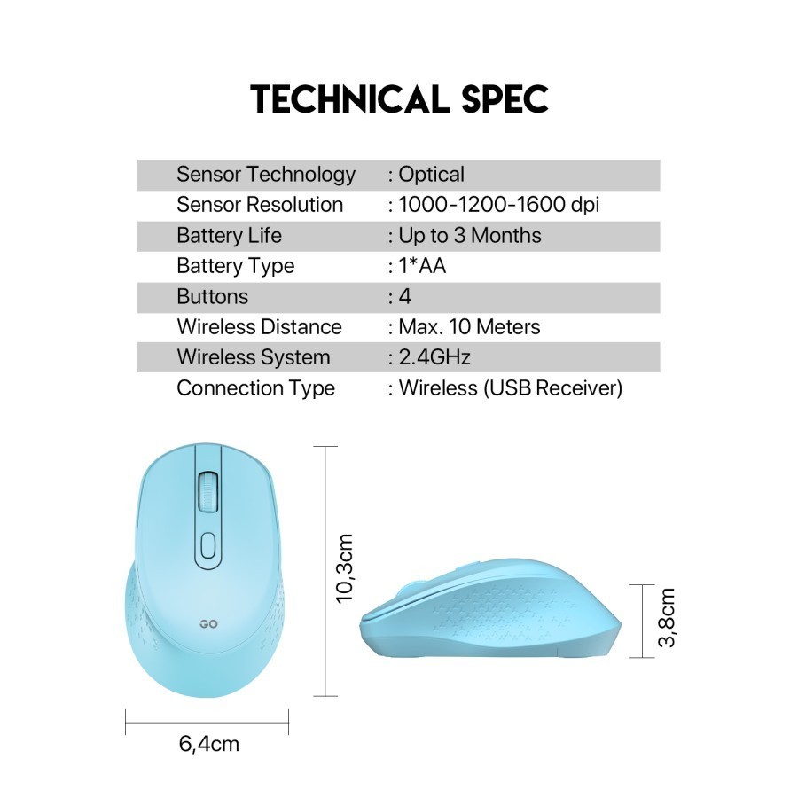 Fantech Office GO W606 - Wireless Mouse - Image 3