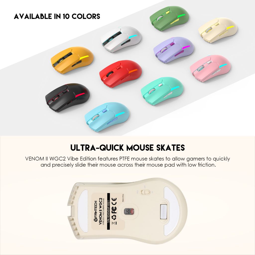 Mouse Gaming Wireless Fantech Venom II WGC2 Rechargeable - Image 5