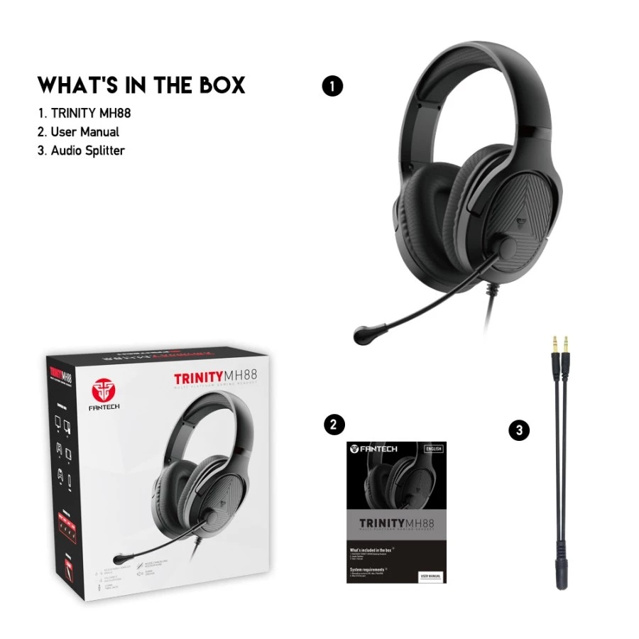 Headphone Gaming Fantech Trinity MH88 - Headset Fantech MH-88 - Image 6