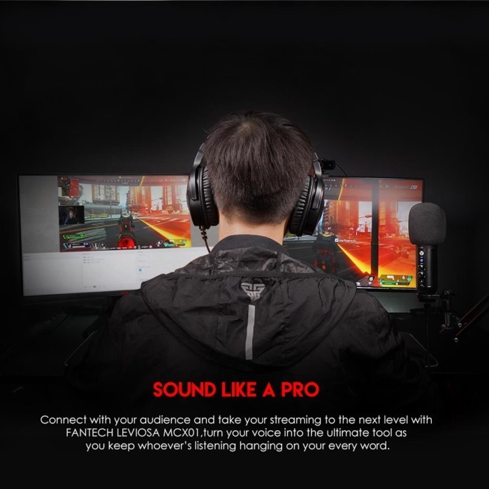 Microphone Gaming Fantech MCX01 Leviosa RGB - USB Mic For Streamers - Image 3