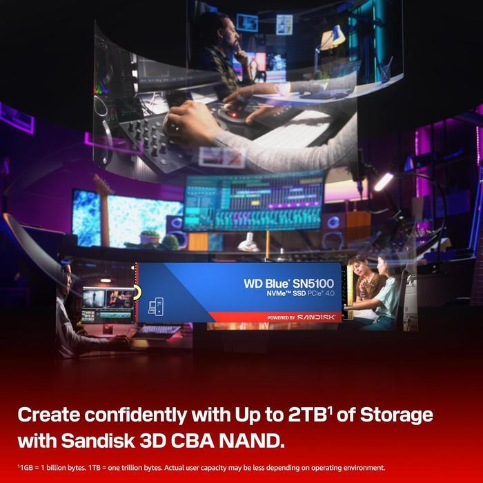 Sandisk WD Blue SSD SN5100 M.2 Pcie Gen4 NVMe 2280 500GB - M2 500 GB - Image 3