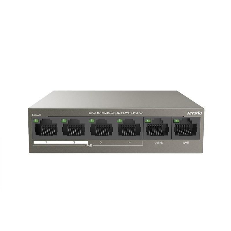 Tenda TEF1106P 6 Port Desktop Ethernet Internet Network Switch 4 PoE - Image 2