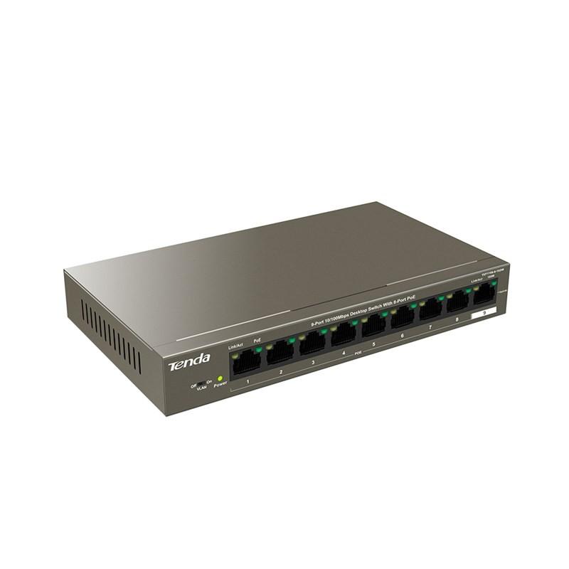 Tenda TEF1109P-8-63W 9-Port 10/100Mbps Desktop Switch With 8-Port PoE - Image 2