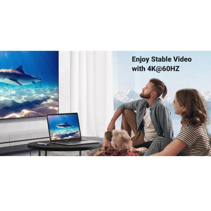 UGreen 20956A 6 In 1 Ports USB Hub Type C to USB 3.0 with HDMI SD/TF Card - Image 4