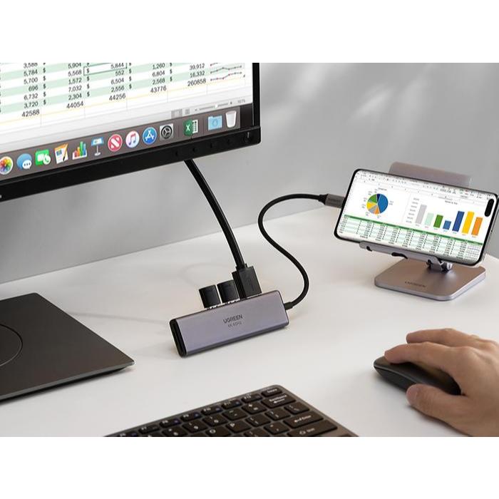 UGreen 20956A 6 In 1 Ports USB Hub Type C to USB 3.0 with HDMI SD/TF Card - Image 5