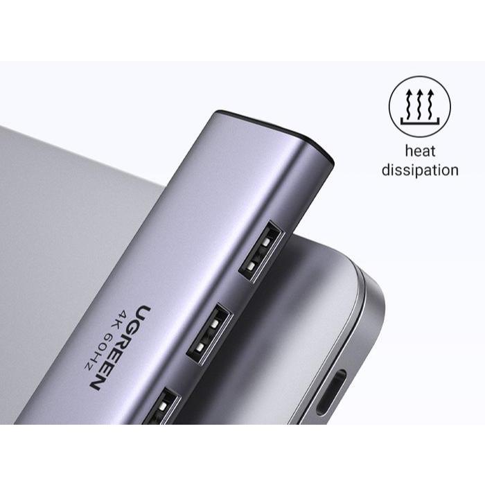UGreen 20956A 6 In 1 Ports USB Hub Type C to USB 3.0 with HDMI SD/TF Card - Image 7