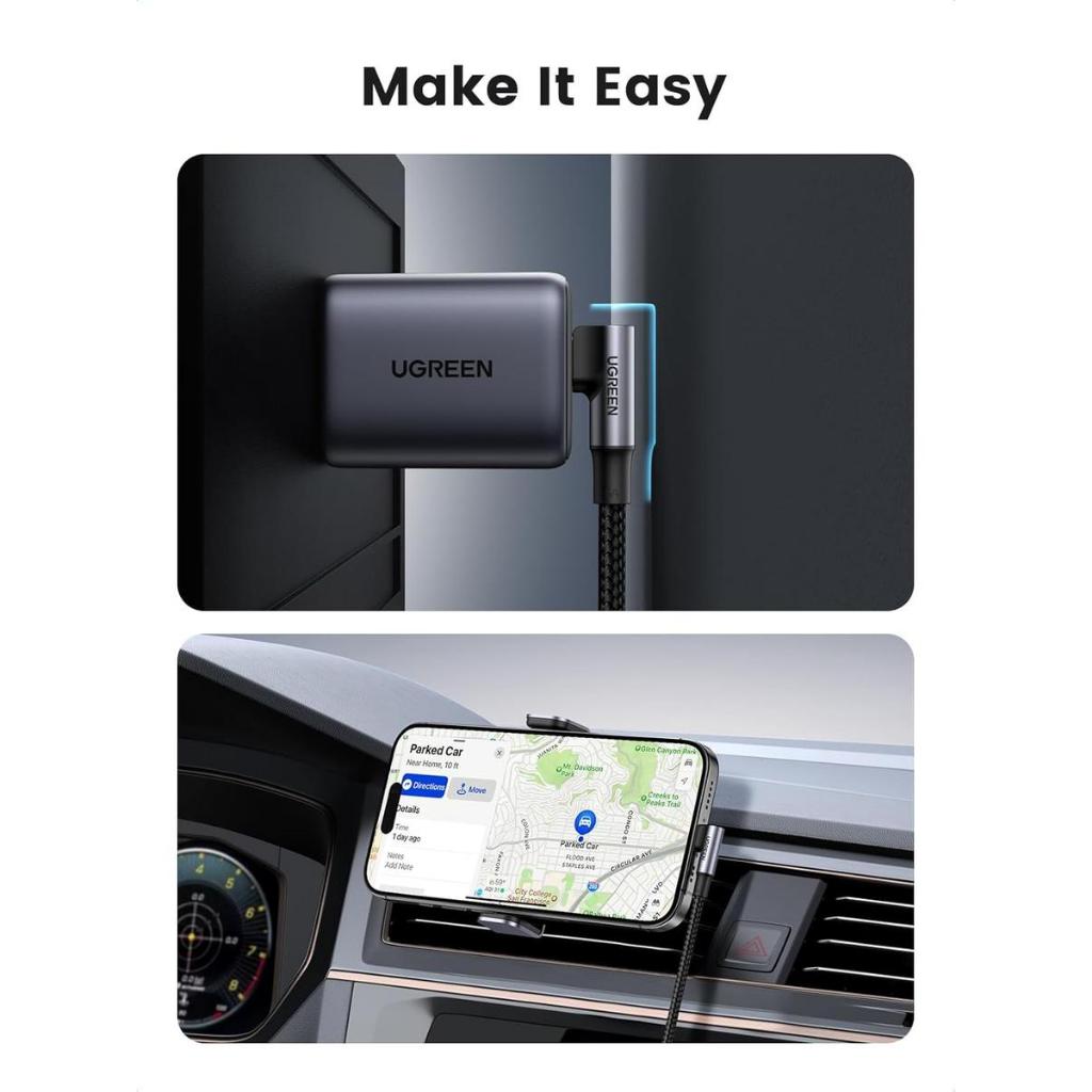 UGreen Kabel Data USB Type-C to Type-C Gaming Nylon Fast Charging - Image 5