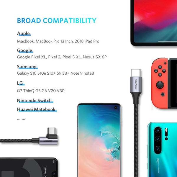 UGreen Kabel Data USB Type-C to Type-C Gaming Nylon Fast Charging - Image 7