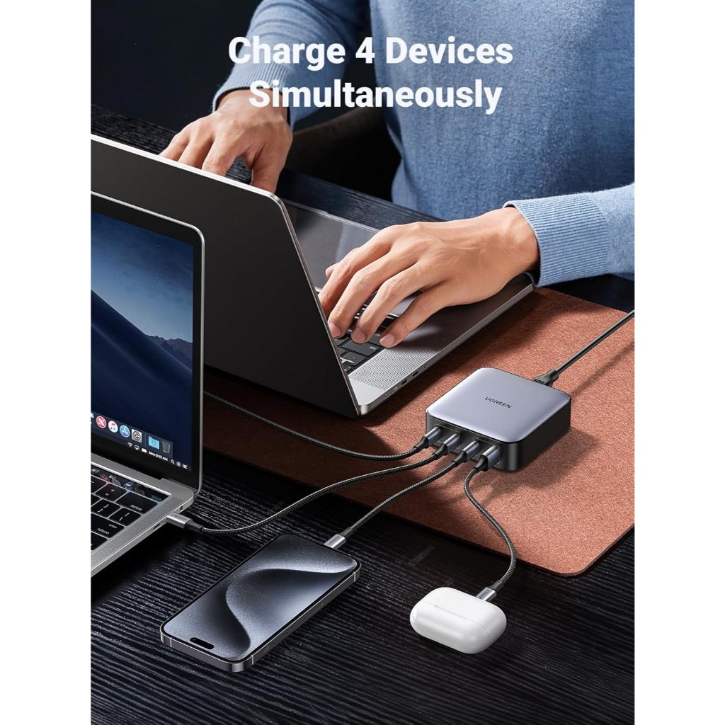 UGreen Nexode GaN 100W 4 In 1 Fast Charging USB A & 3 Port USB C 90928 - Image 3