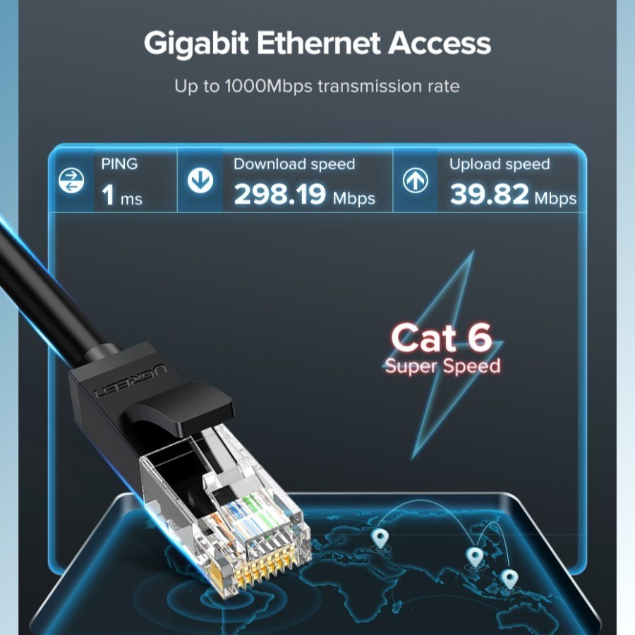 UGreen Cable RJ45 LAN Cat6 UTP Ethernet Male To Male - Image 3