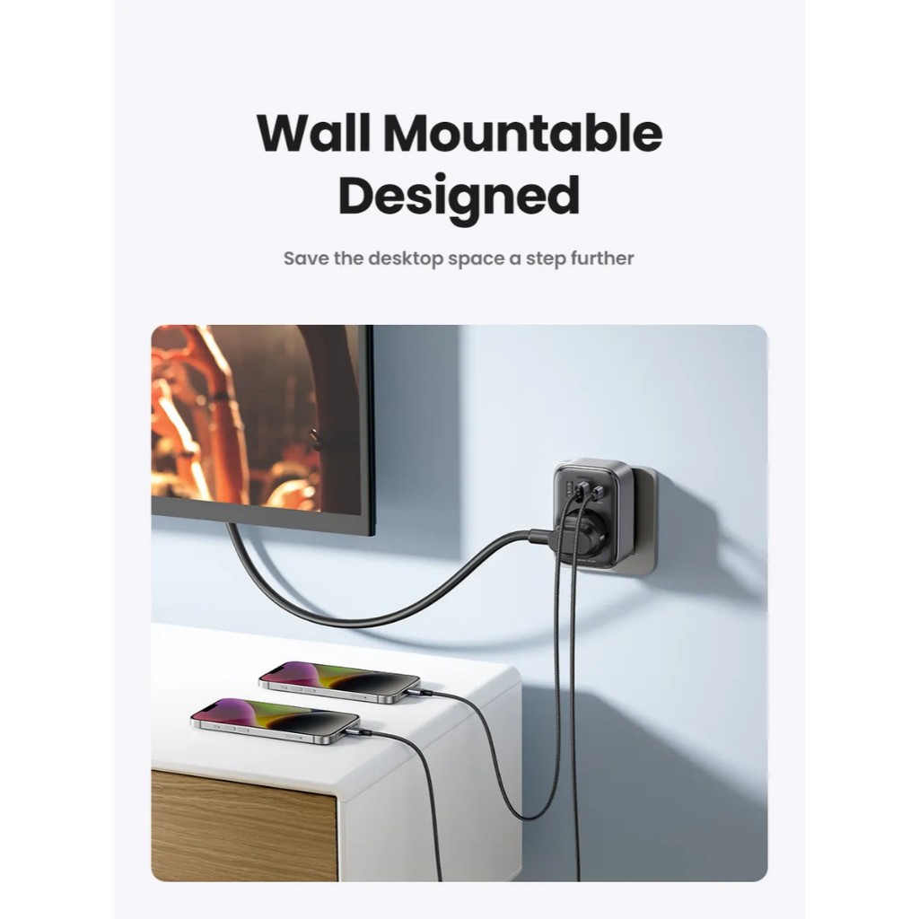 UGreen Outlet Adapter GaN 30W 4 In 1 USB C PD Fast Charging 90613 - Image 4