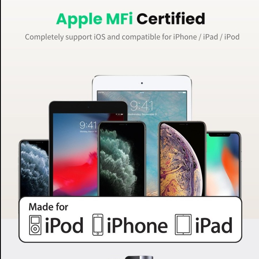 UGreen US305 Cable Lightning To USB C Nylon Braided - Fast Charging - Image 3