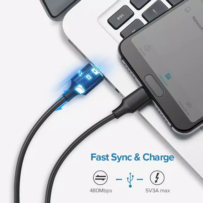 UGreen US287 Kabel Data USB A To USB Type-C Fast Charge - Image 3