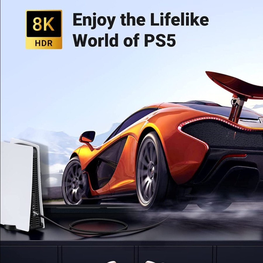 UGreen HD140 Extension Cable HDMI 2.1 Male To Male 8K - Nylon Braided - Image 2