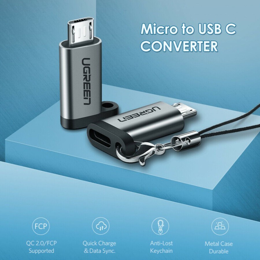 UGreen US282 Adapter Micro USB To USB C Converter - Image 3