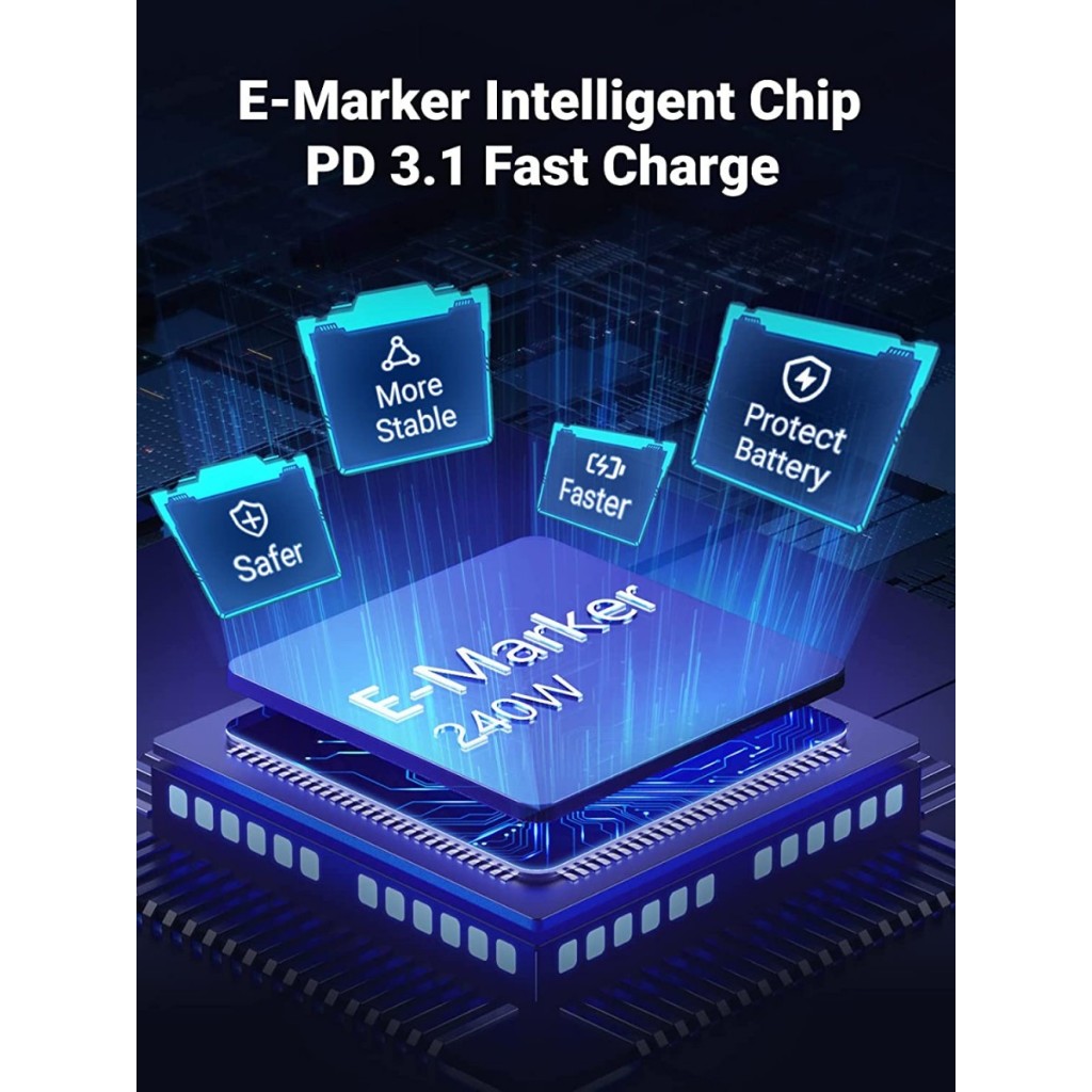 UGreen US535 Kabel Data USB Type-C to Type-C Nylon Braided Fast Charging - Image 4