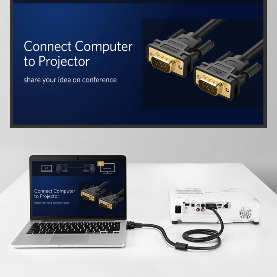 UGreen Kabel VGA To VGA Male Full HD 1080P High Quality - Image 2