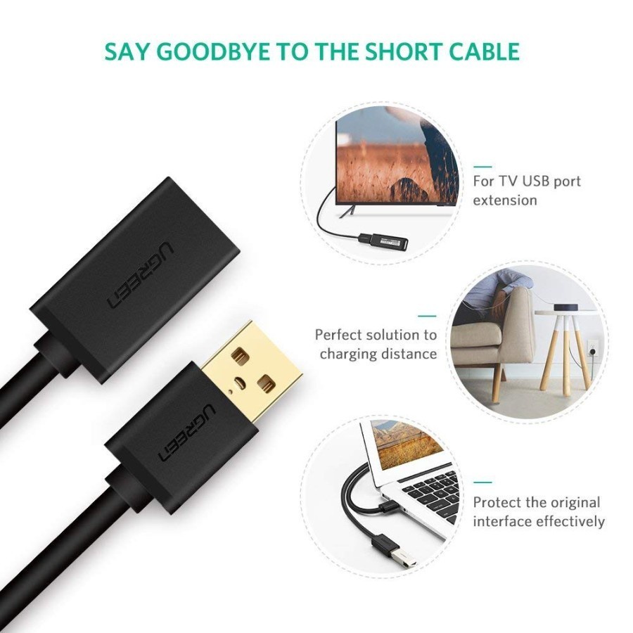 UGreen US129 Extension Cable USB A To USB A 3.0 - Image 2