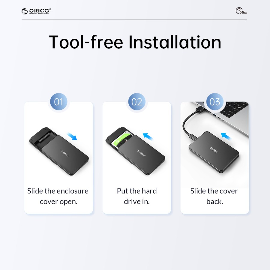 ORICO External Hardisk SSD Portable 2588U3-V1 2.5 USB 3.0 Enclosure - Image 3