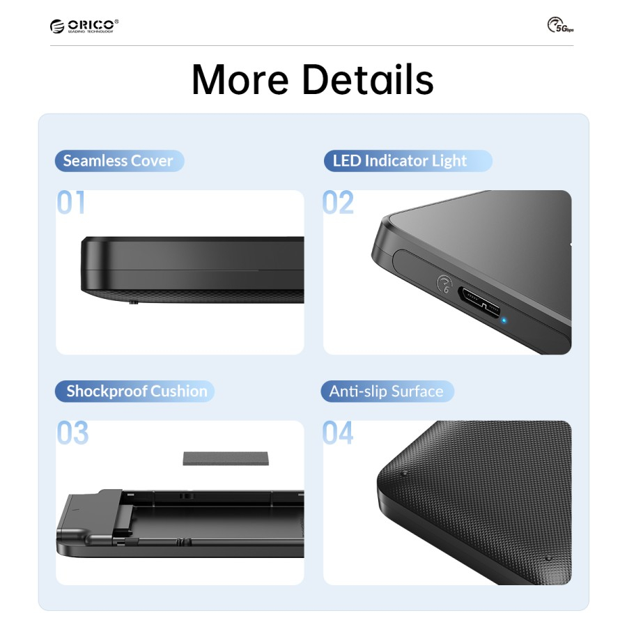ORICO External Hardisk SSD Portable 2588U3-V1 2.5 USB 3.0 Enclosure - Image 4