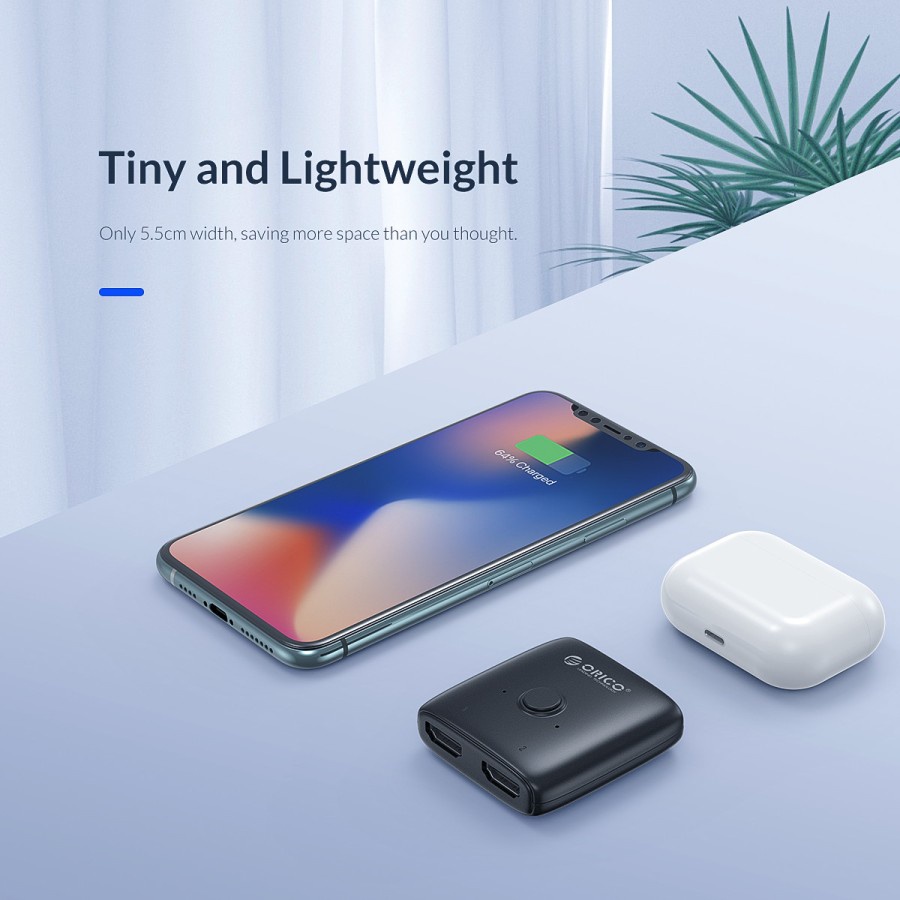 Orico HS2-A1-BK-E HDMI Bi-directional Splitter or Switcher 4K 60Hz - Image 3