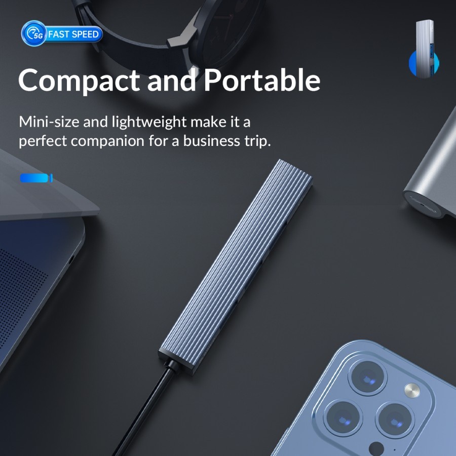 Orico AH-A12F 3 Port USB 3.0 HUB With TF Memory - Image 2