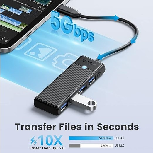 Orico PAPW4A-C3-015 USB-C To 4 Port USB 3.0 HUB Expansion - Image 2