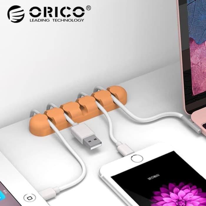 Orico CBS5 Desktop Cable Manager - Silicone Cord Holder Clip - Image 2