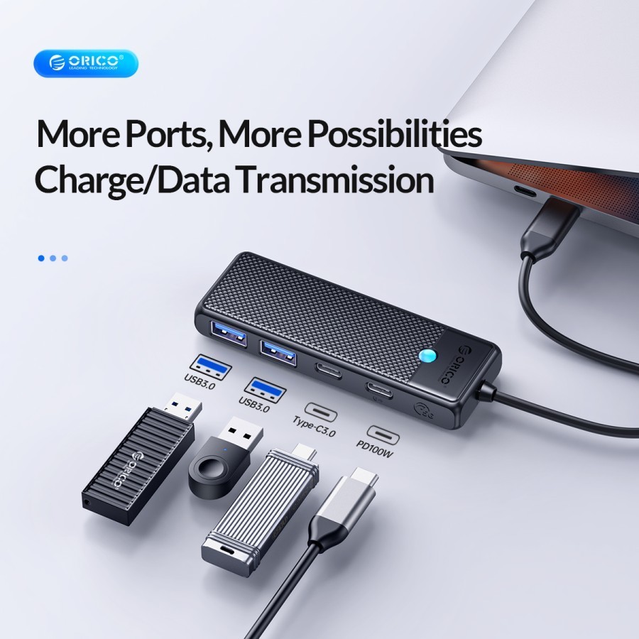 ORICO PAPW2AC-C3 4 Port USB Type-C To 4 Port USB 3.0 Expansion - Image 2