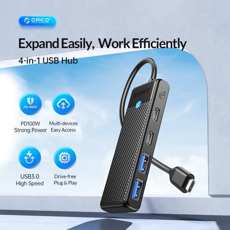 ORICO PAPW2AC-C3 4 Port USB Type-C To 4 Port USB 3.0 Expansion - Image 3