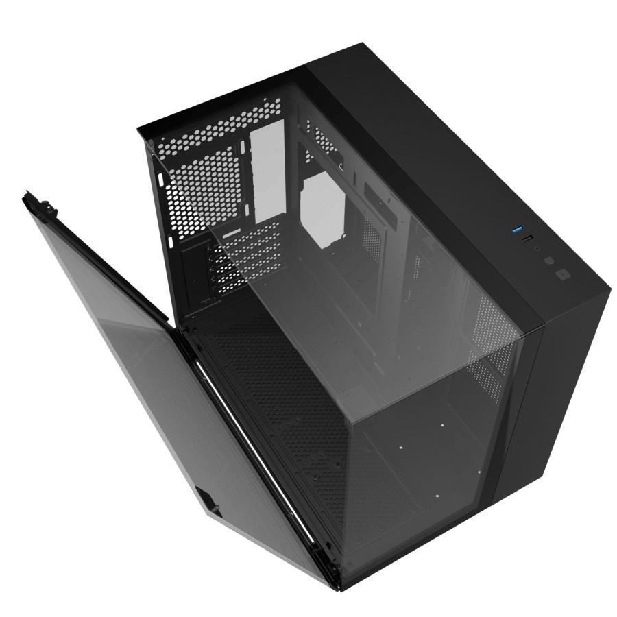 darkFlash TH285M M-ATX PC CPU Case - Tempered Glass Casing - Image 4