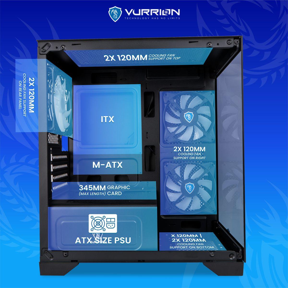 Vurrion Glassify Gaming Case - Tempered Glass Casing - Image 5