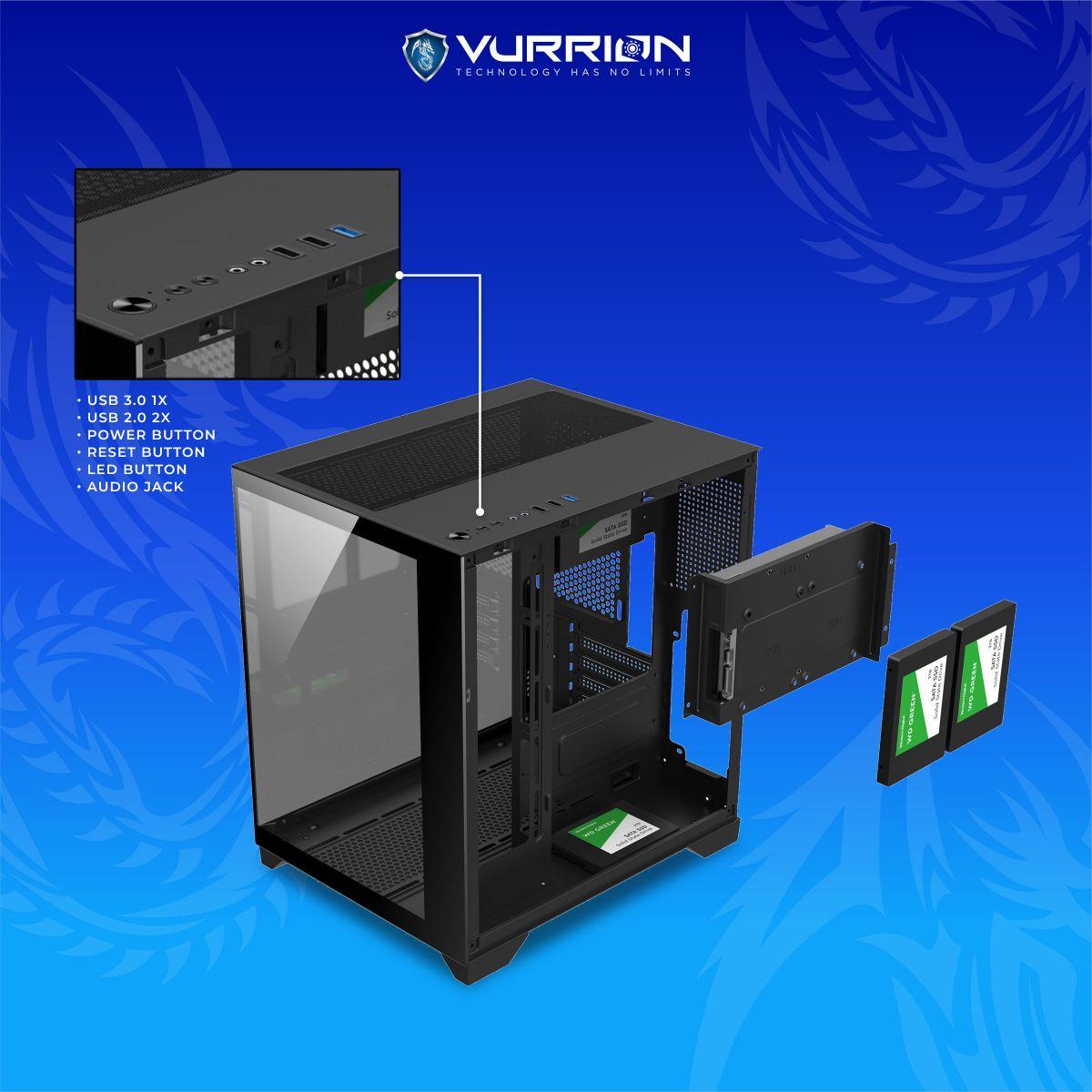 Vurrion Aquarist Gaming Case - Tempered Glass Casing - Image 5